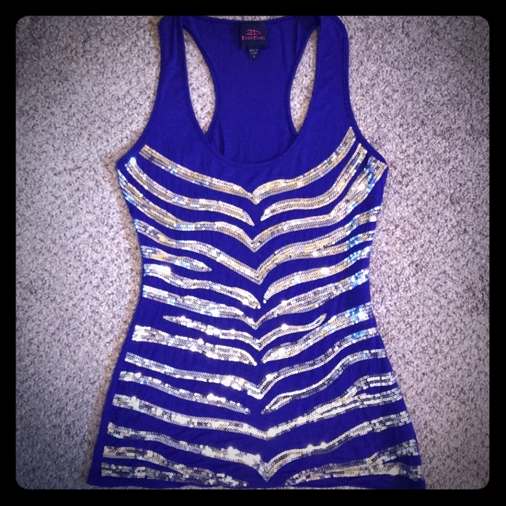 2B By Bebe Sequins Tank Top